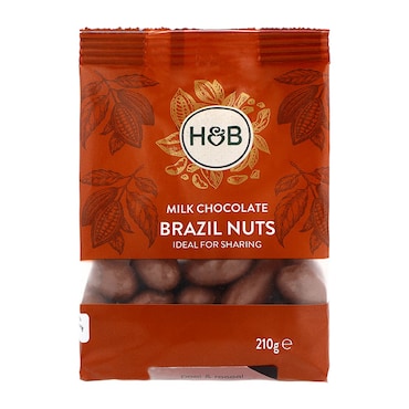 Holland & Barrett Milk Chocolate Brazil Nuts 210g image 1