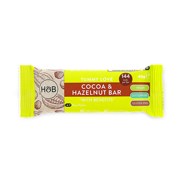 Holland & Barrett Tummy Love Cocoa Hazelnut Bar with Benefits 40g