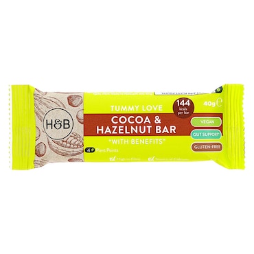 Holland & Barrett Tummy Love Cocoa Hazelnut Bar with Benefits 40g image 2