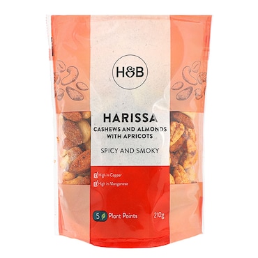 Holland & Barrett Harissa Cashews and Almonds with Apricots 210g image 1