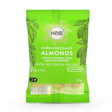 Holland & Barrett Dark Chocolate Matcha Almonds 30g