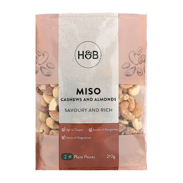 Holland & Barrett Miso Cashews & Almonds 210g image 1