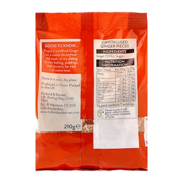 Holland & Barrett Crystallised Ginger 210g image 2