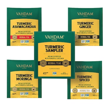 Vahdam Turmeric Tea Variety Pack (4 Tea Bags) image 2