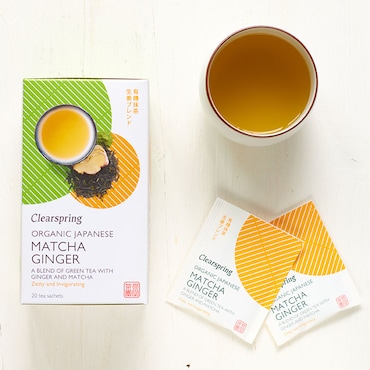 Clearspring Organic Japanese Matcha Ginger, Green Tea 20 Tea Bags image 4