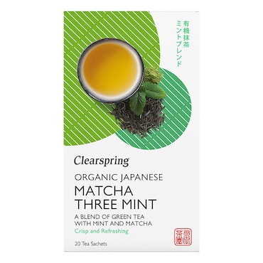 Clearspring Organic Japanese Matcha Mint, Green Tea 20 Tea Bags image 1