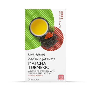 Clearspring Organic Japanese Matcha Turmeric, Green Tea 20 Tea Bags