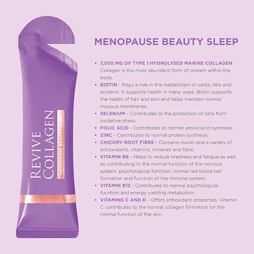 Revive Collagen Menopause Beauty Sleep Hydrolysed Marine Collagen 7,500mgs 14 days Supply image 2