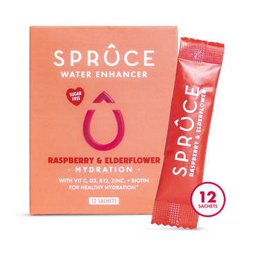 Spruce Raspberry & Elderflower Water Infusions (12 Sachets)