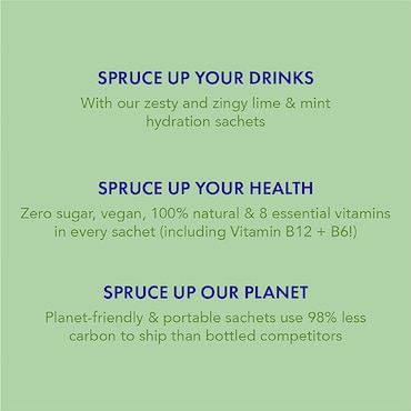Spruce Lime & Mint Water Infusions (12 Sachets) image 2