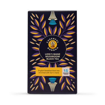 Cheerful Buddha Lion's Mane Mushroom Black Tea 15 Tea Bags