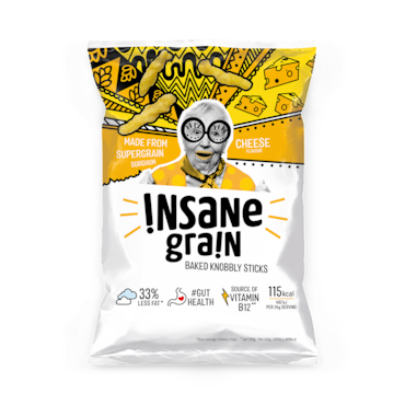 Insane Grain Cheese Baked Knobbly Sticks 24g
