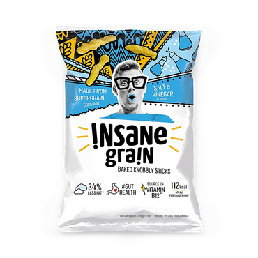 Insane Grain Salt & Vinegar Baked Knobbly Sticks 24g