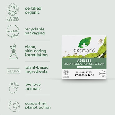 Dr Organic Ageless Daily Hydration Gel Cream with Seaweed 50ml image 2