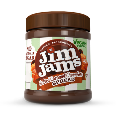 JimJams Vegan No Added Sugar Salted Caramel Chocolate Spread 330g