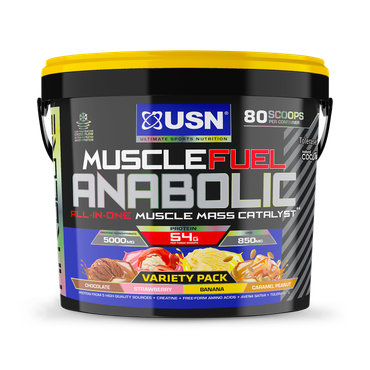 USN Muscle Fuel Anabolic Variety Pack Chocolate, Strawberry, Banana, Caramel 4kg