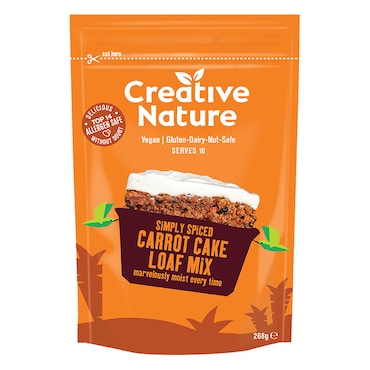 Creative Nature Simply Spiced Carrot Cake Loaf Mix 268g image 1