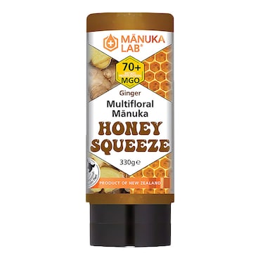 Manuka Lab Multifloral Manuka Honey Ginger Squeeze MGO 70 330g image 1