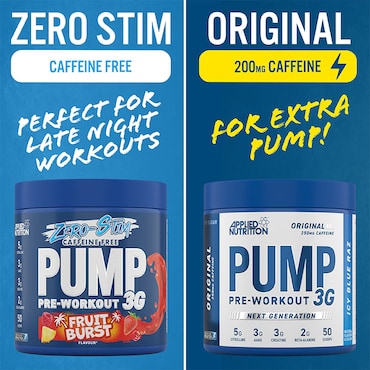 Applied Nutrition Caffeine Free Pump 3G Pre Workout 3g Fruit Burst 375g image 4