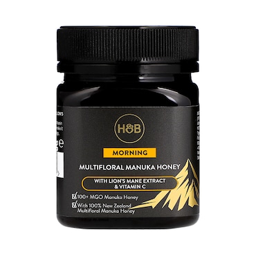 Holland & Barrett Morning Multifloral Manuka Honey (with Lion's Mane & Vitamin C) 250g image 1