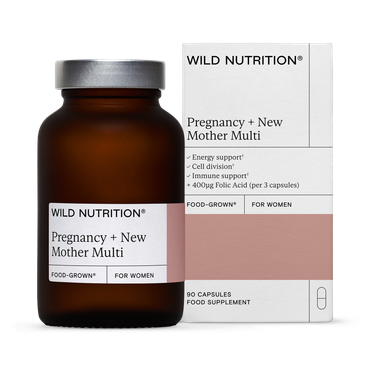 Wild Nutrition Food Grown Pregnancy & New Mother Multi for Women 90 Capsules