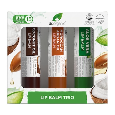 Dr Organic Nourish Me Lip Balm Trio 3 x 5.7ml image 1