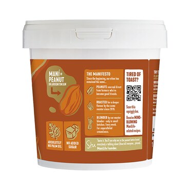 Manilife Deep Roast Smooth Peanut Butter 1kg Tub image 2