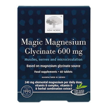 New Nordic Magic Magnesium Glycinate 600mg 60 Tablets image 1