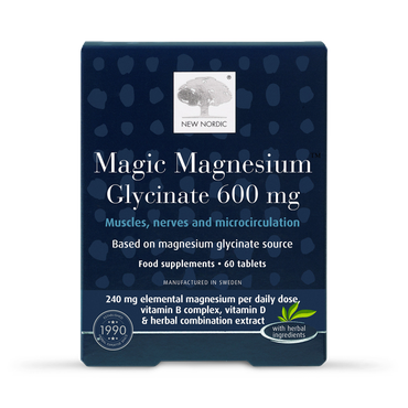 New Nordic Magic Magnesium Glycinate 600mg 60 Tablets