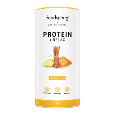 foodspring x Davina McCall Protein & Relax Honey and Spice 480g image 1
