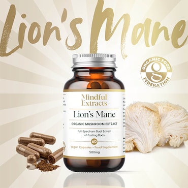 Mindful Extracts Organic Lion’s Mane Mushroom Extract 60 Vegan Capsules image 4
