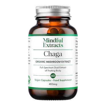 Mindful Extracts Organic Chaga Mushroom 60 Vegan Capsules image 1