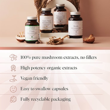 Mindful Extracts Organic Mushroom Blend 60 Vegan Capsules image 4