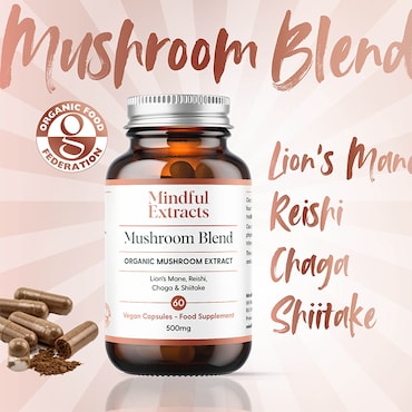 Mindful Extracts Organic Mushroom Blend 60 Vegan Capsules image 5