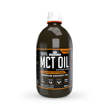 Natures Aid Medium Chain Triglycerides (MCT) Oil with Caramel Flavour 500ml