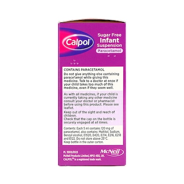 Calpol Sugar-Free Infant Suspension image 2