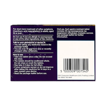 Nexium Control 20mg Gastro-Resistant 14 Tablets image 2