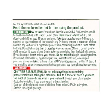 Lemsip Max Cold & Flu 8 Capsules image 2