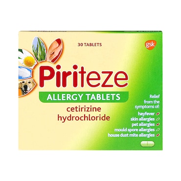 Piriteze Allergy 30 Tablets