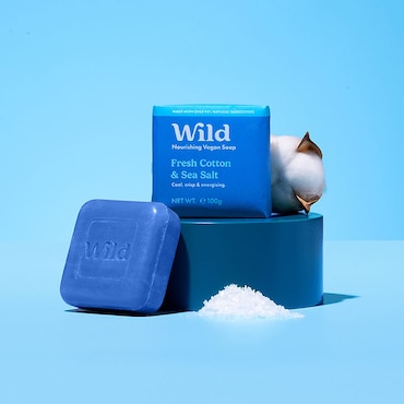 WILD Fresh Cotton & Sea Salt Soap 100g image 3