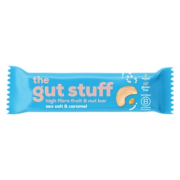 The Gut Stuff Sea Salt & Caramel Fruit & Nut High Fibre Bar 35g image 1