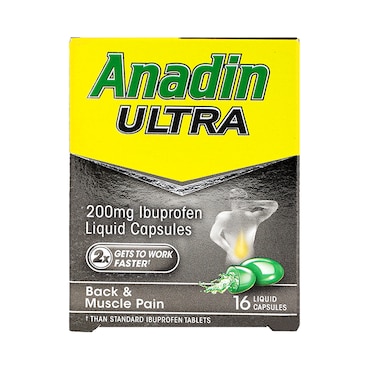 Anadin Ultra 200mg Ibuprofen Liquid Capsules image 1