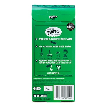 Perfect Ted Organic Matcha Green Tea Powder Sticks x7 image 2