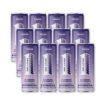 Review of One Living FOCUS Blackberry & Elderberry Kombucha 12x250ml