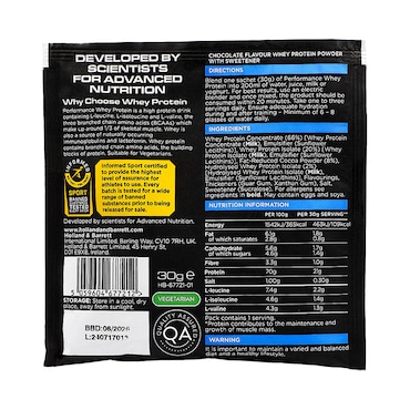 Whey Protein Chocolate Sachet 30g image 2