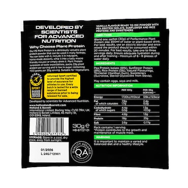 Plant Protein Vanilla Sachet 30g image 2