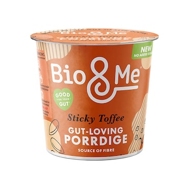 Bio & Me Sticky Toffee Gut-Loving Porridge Pot 58g image 1