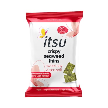 Itsu Sweet Soy & Sea Salt Crispy Seaweed Thins 5g image 1