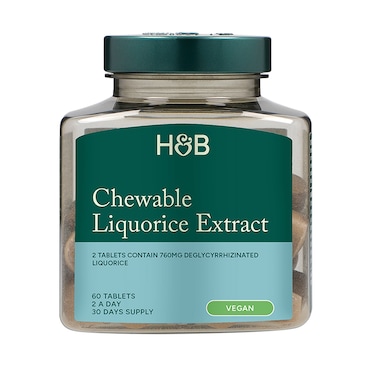 Holland & Barrett Chewable Liquorice 760mg 60 Tablets image 1