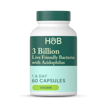 Holland & Barrett Live Friendly Bacteria with Acidophilus 3 Billion 60 Capsules image 1